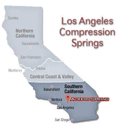 state of California showing the location of Acxess Spring Company