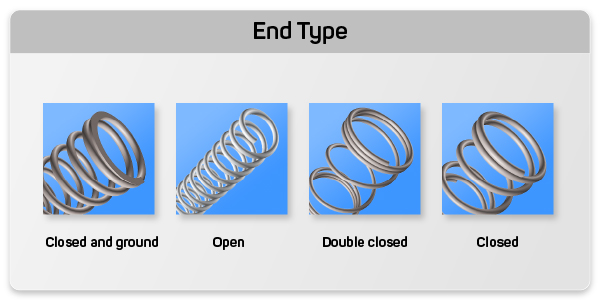 compresion springs end types